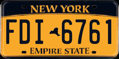 NY license plate FDI6761