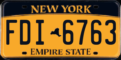 NY license plate FDI6763