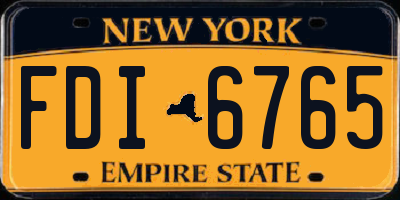 NY license plate FDI6765