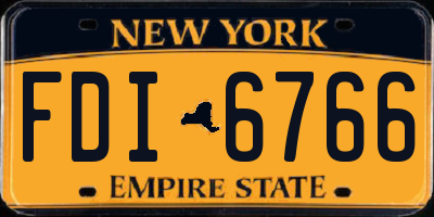 NY license plate FDI6766