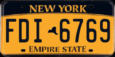 NY license plate FDI6769