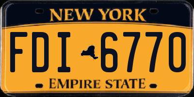 NY license plate FDI6770