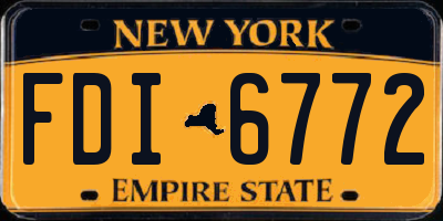 NY license plate FDI6772