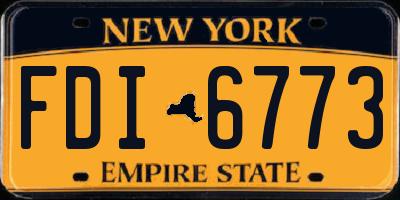 NY license plate FDI6773