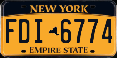 NY license plate FDI6774