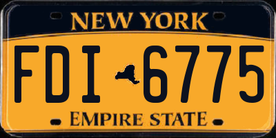 NY license plate FDI6775