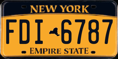 NY license plate FDI6787