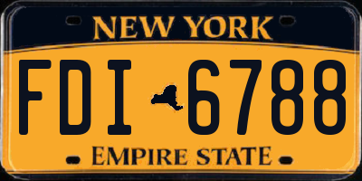 NY license plate FDI6788