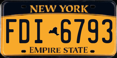 NY license plate FDI6793