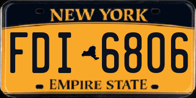 NY license plate FDI6806