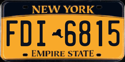 NY license plate FDI6815