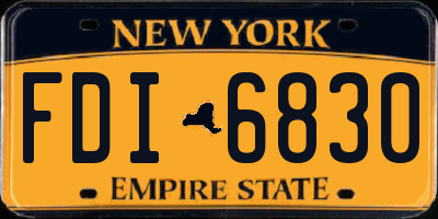 NY license plate FDI6830