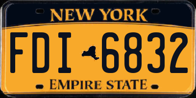 NY license plate FDI6832