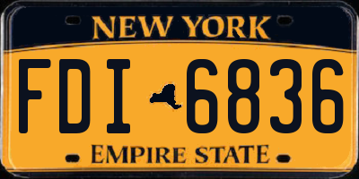 NY license plate FDI6836