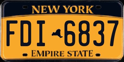 NY license plate FDI6837