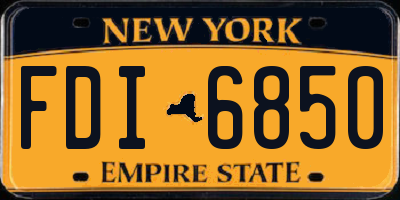 NY license plate FDI6850