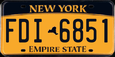 NY license plate FDI6851