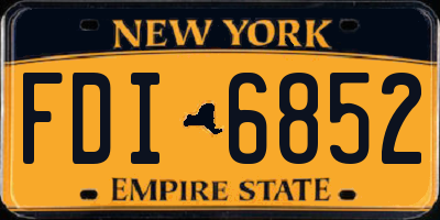 NY license plate FDI6852