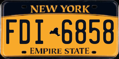 NY license plate FDI6858