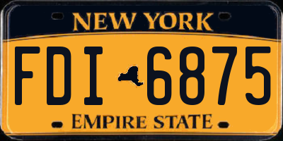 NY license plate FDI6875