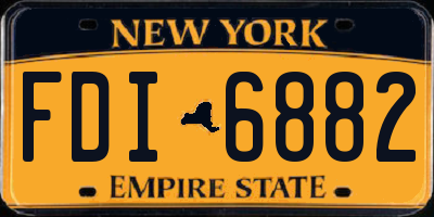 NY license plate FDI6882