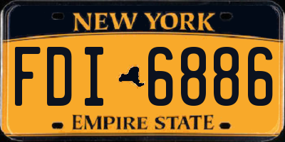 NY license plate FDI6886