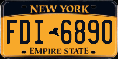 NY license plate FDI6890