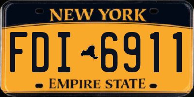 NY license plate FDI6911