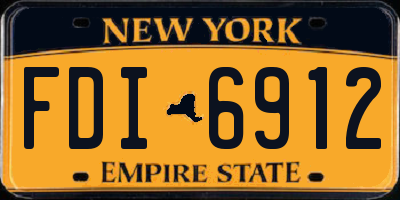 NY license plate FDI6912