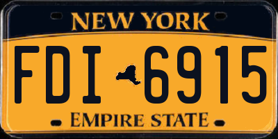 NY license plate FDI6915