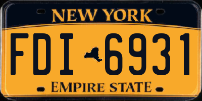 NY license plate FDI6931