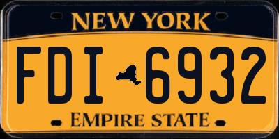 NY license plate FDI6932