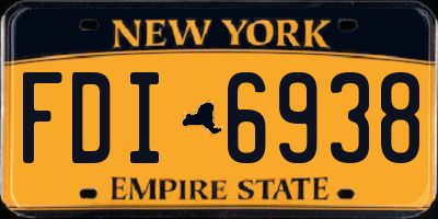 NY license plate FDI6938