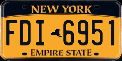 NY license plate FDI6951