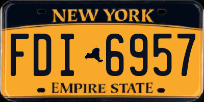 NY license plate FDI6957