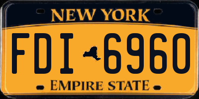NY license plate FDI6960