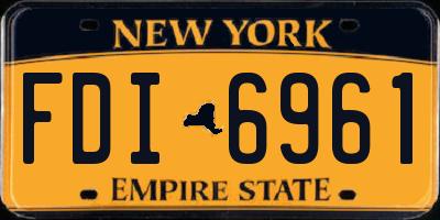NY license plate FDI6961