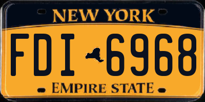 NY license plate FDI6968