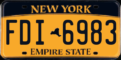 NY license plate FDI6983
