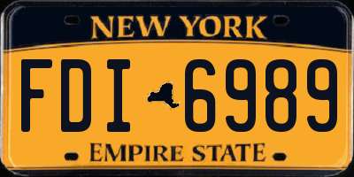 NY license plate FDI6989