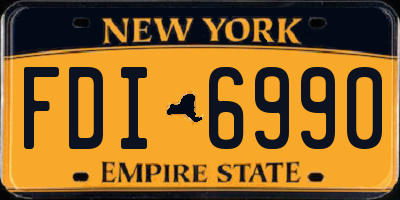 NY license plate FDI6990