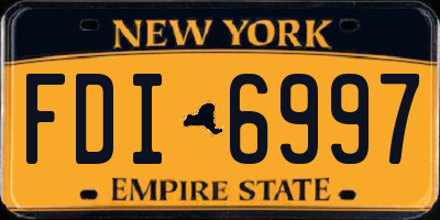 NY license plate FDI6997