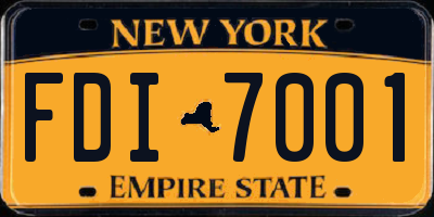 NY license plate FDI7001
