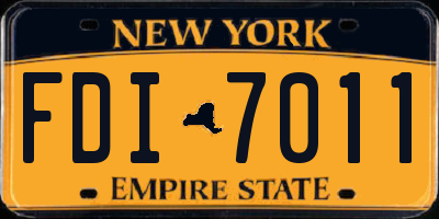 NY license plate FDI7011