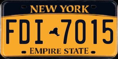 NY license plate FDI7015