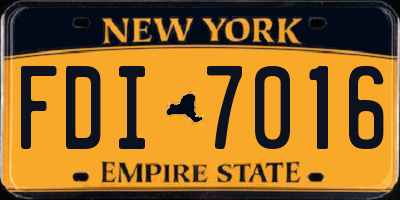 NY license plate FDI7016