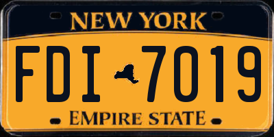 NY license plate FDI7019