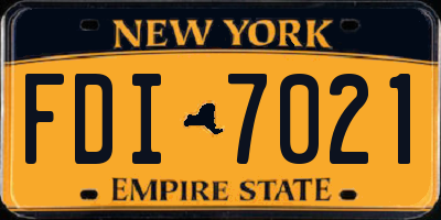 NY license plate FDI7021