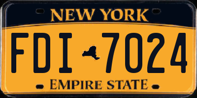 NY license plate FDI7024