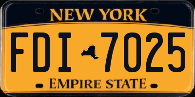 NY license plate FDI7025